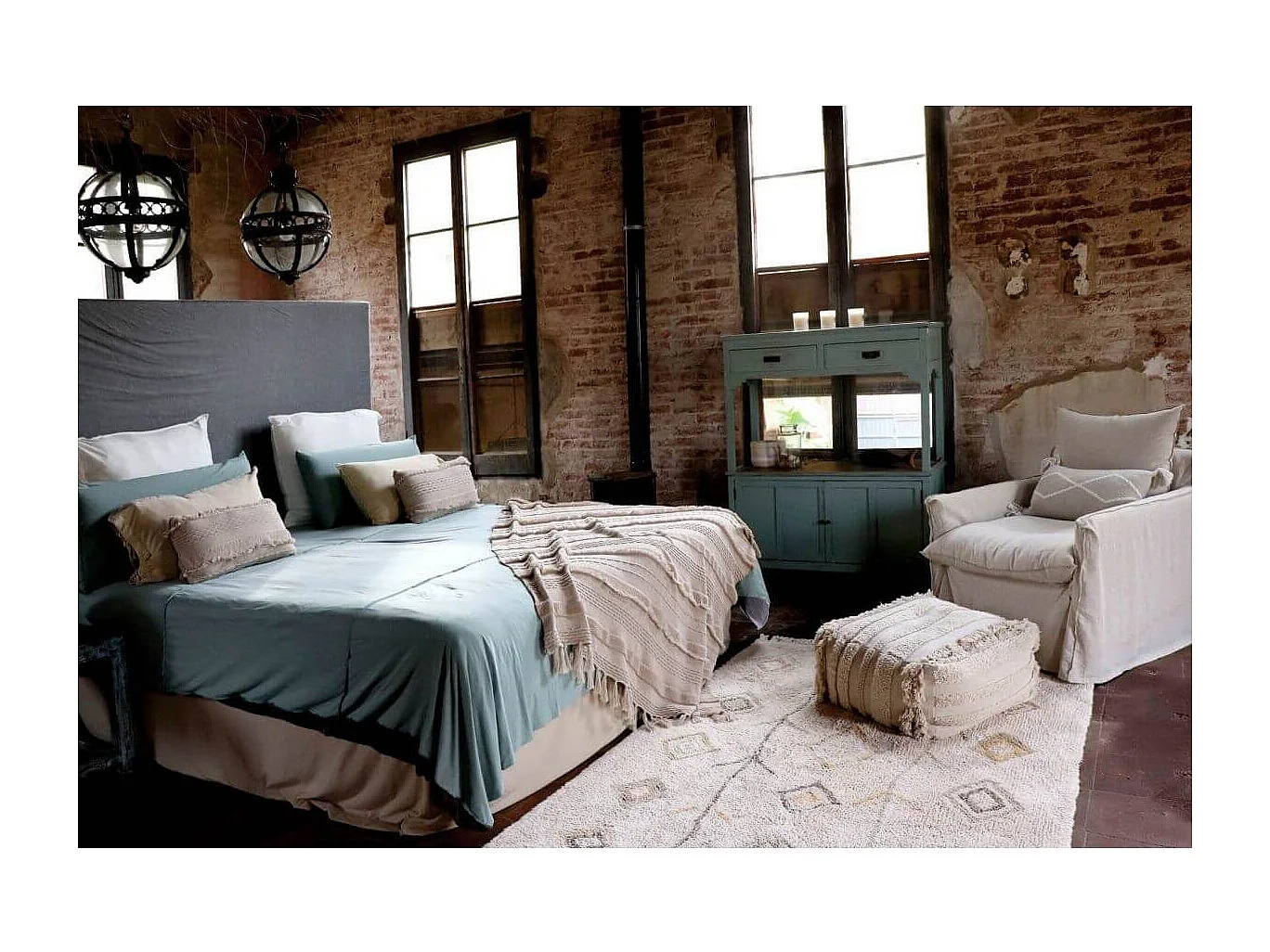 Alfombra de algodón Kaarol Tierra - 140 x 200 cm