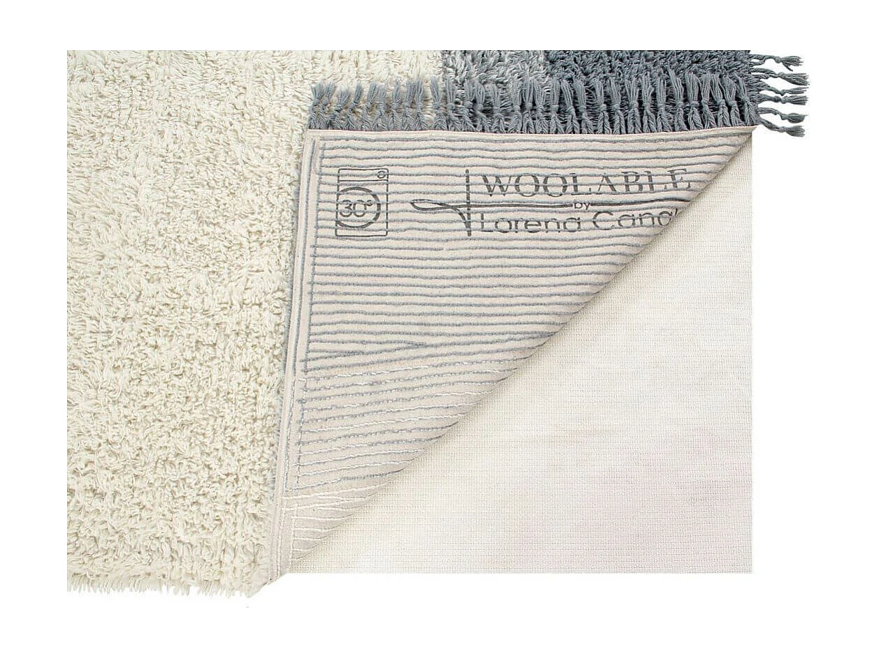 Tapis en laine lavable en machine dégradé avec franges Sound Lorena Canals Rectangulaire D