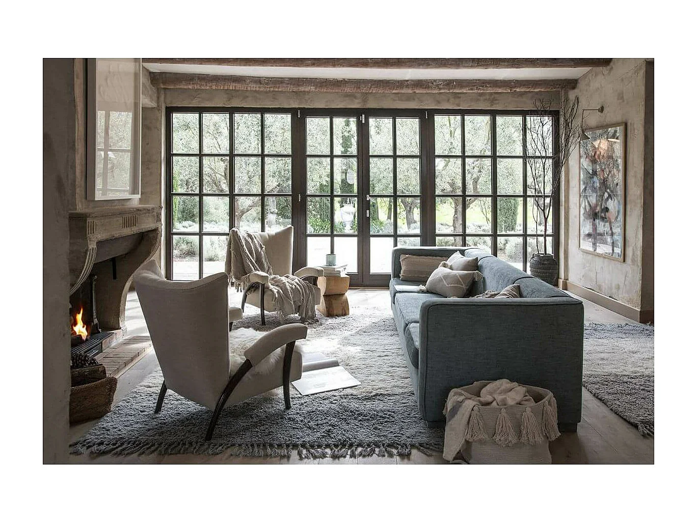 Tapis en laine lavable en machine dégradé avec franges Sound Lorena Canals Rectangulaire D