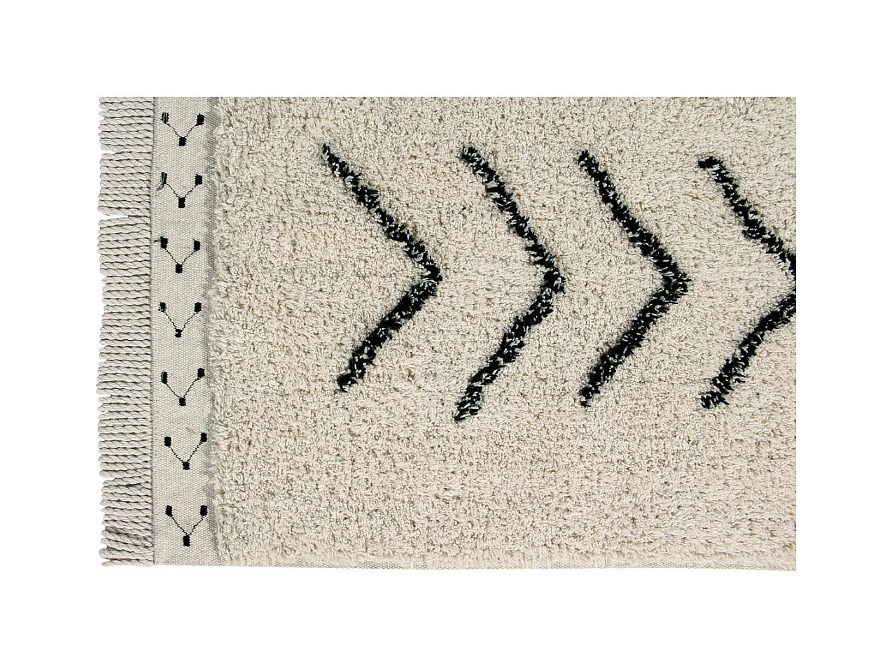 Alfombra de algodón Ber Rhombs - Beige - 140 x 210