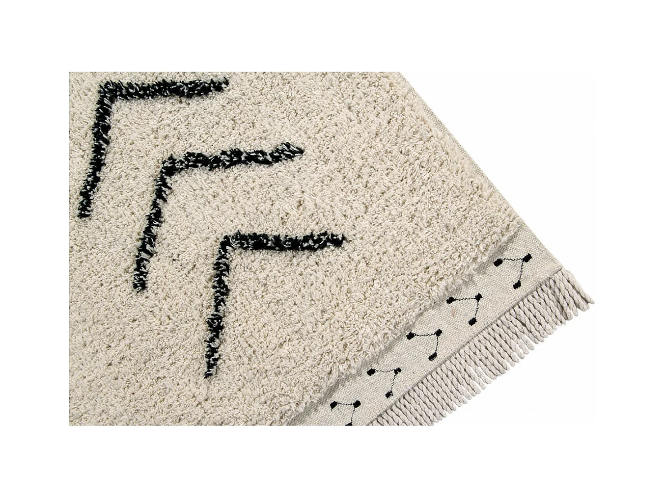 Alfombra de algodón Ber Rhombs - Beige - 140 x 210