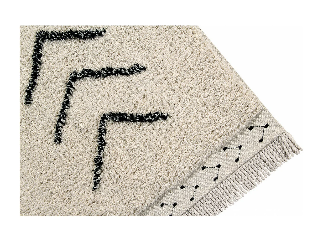 Alfombra de algodón Ber Rhombs - Beige - 140 x 210