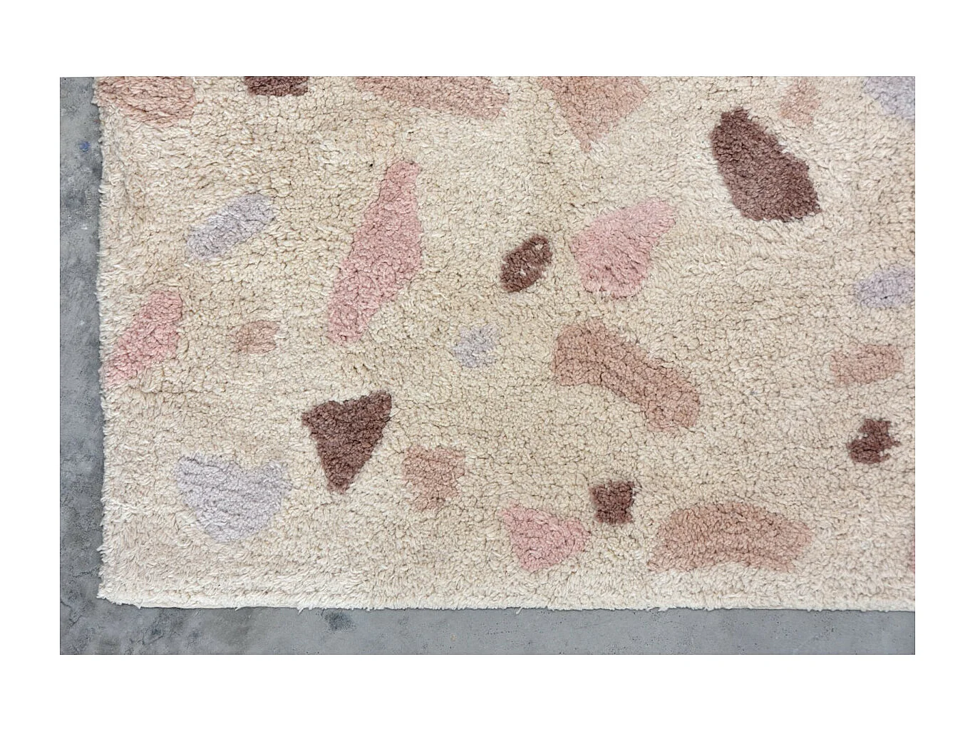 Tapis moderne en coton Terrazzo Lorena Canals Rectangulaire Design Fait main Tapis lavable