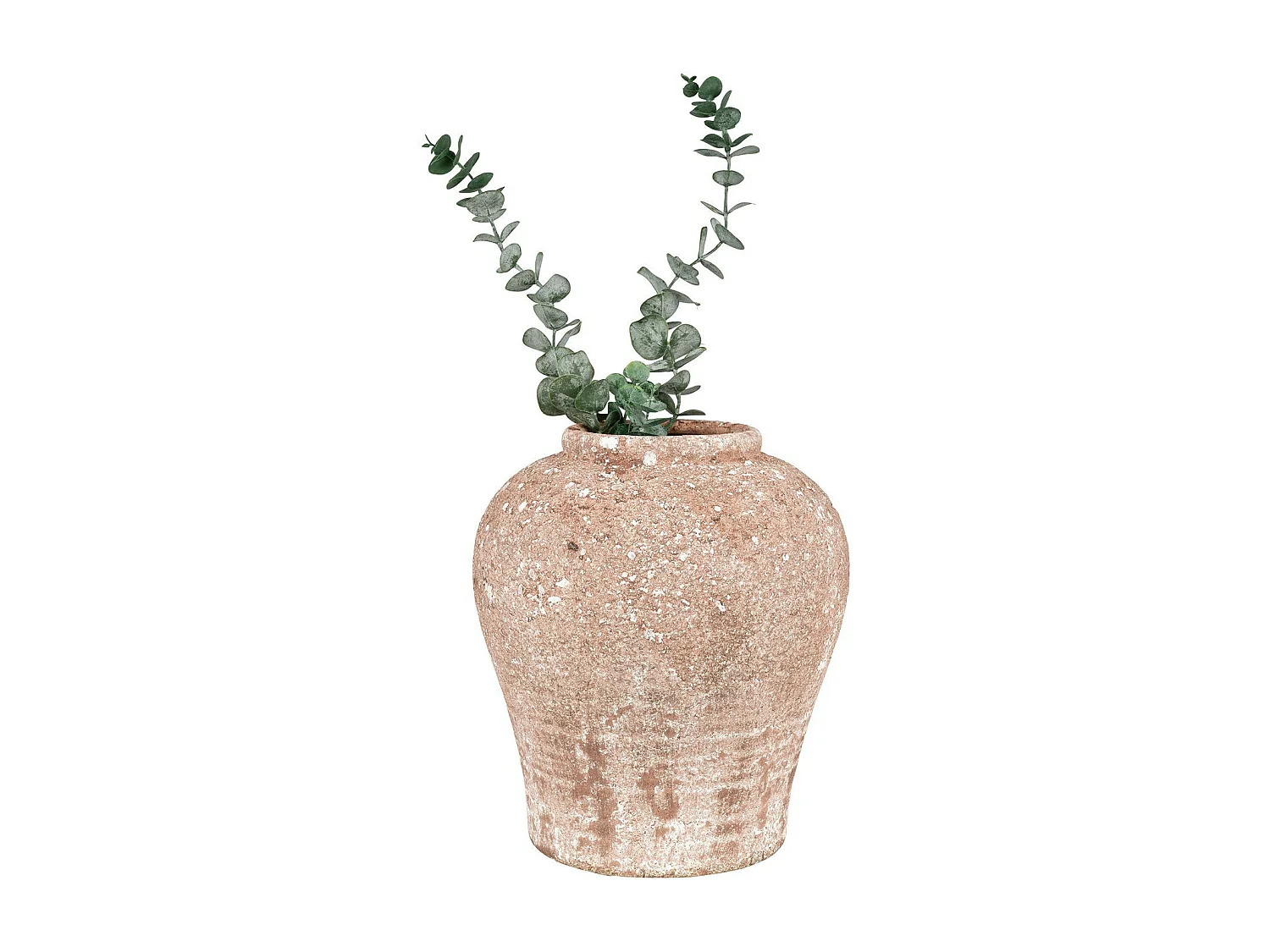 Maceta de cerámica marrón oscuro 24.5 x 24.5 x 27.5 cm