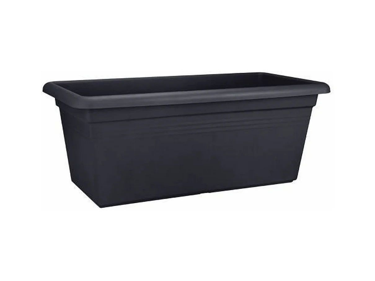 Jardinière 60 - Vivre noir - Extérieur - XXL - 29,5 x 59,2 x 27,7 cm