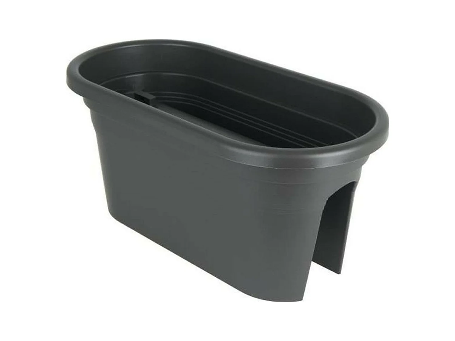 Jardinière pour balcon Venezia 30 x 60 x Hauteur 27 cm - 18 L - Gris anthracite