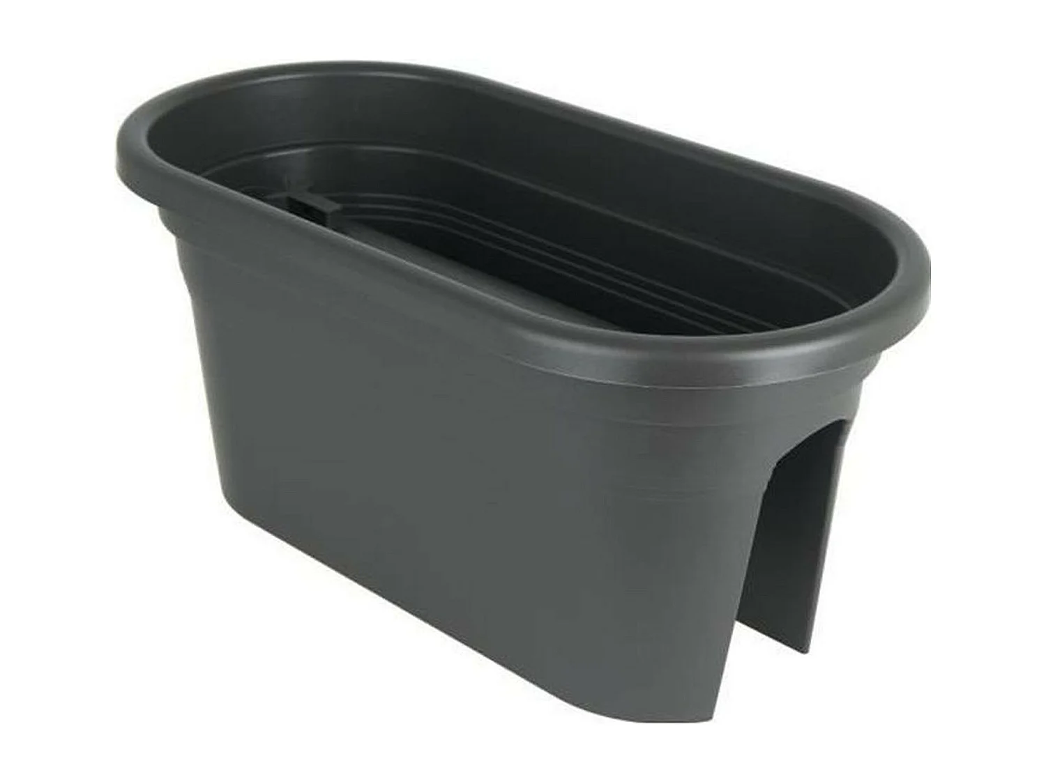 Jardinière pour balcon Venezia 30 x 60 x Hauteur 27 cm - 18 L - Gris anthracite