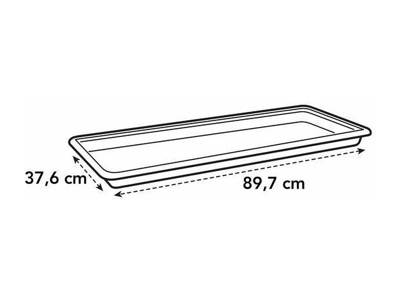 Soucoupe pour jardiniere 100 - Terre cuite doux - XXL - Extérieur Ø 89,7 x 5,7 cm