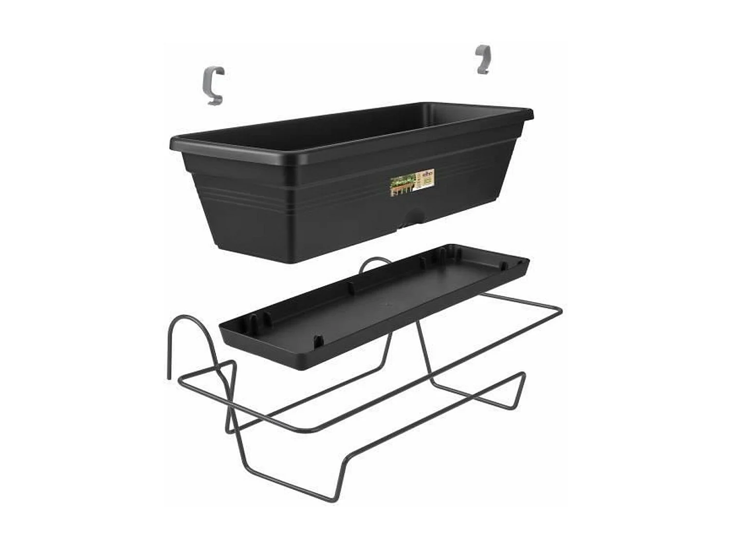 Allin1 50 Balkonbox - Buiten & Balkon - 25,7 x 47,3 x 16,7 cm - Living Black