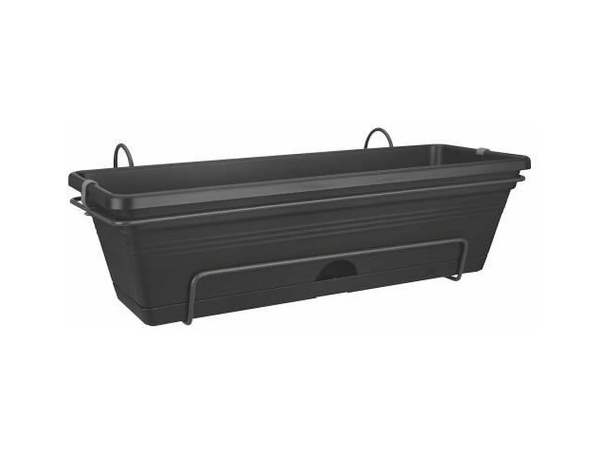 Balconniere noir Allin1 50 extérieur & balcon - L 25,7 x W 47,3 x H 16,7 cm