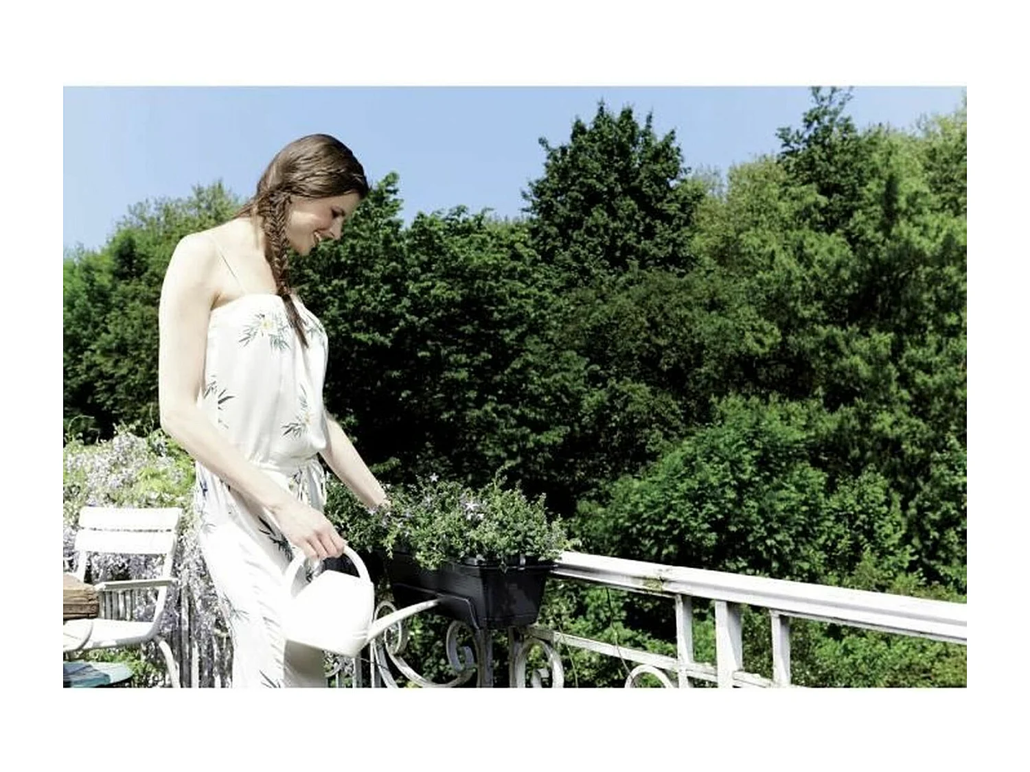 Balconniere noir Allin1 50 extérieur & balcon - L 25,7 x W 47,3 x H 16,7 cm