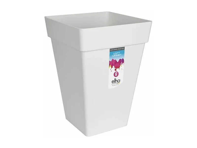 Loft Urban Bac à fleurs Carré Haut 37 - Blanc Ø 37 x 51 cm