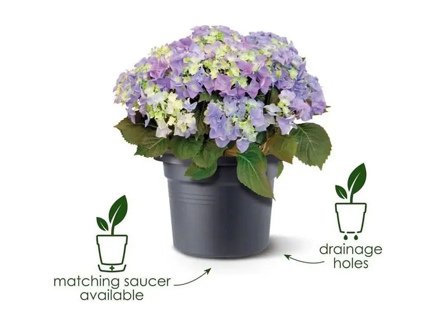 Blumenkasten Cilinder 65 Schwarz Ø 64 x 49 cm