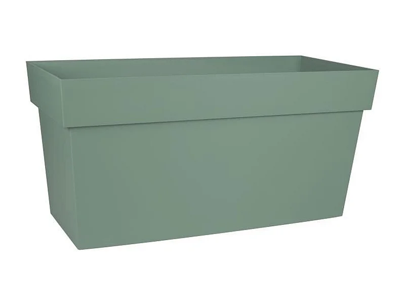 Muret 80 cm - Jardiniere à Roulettes - Volume 74 L- 79 x 35 x 39 cm - Vert laurier