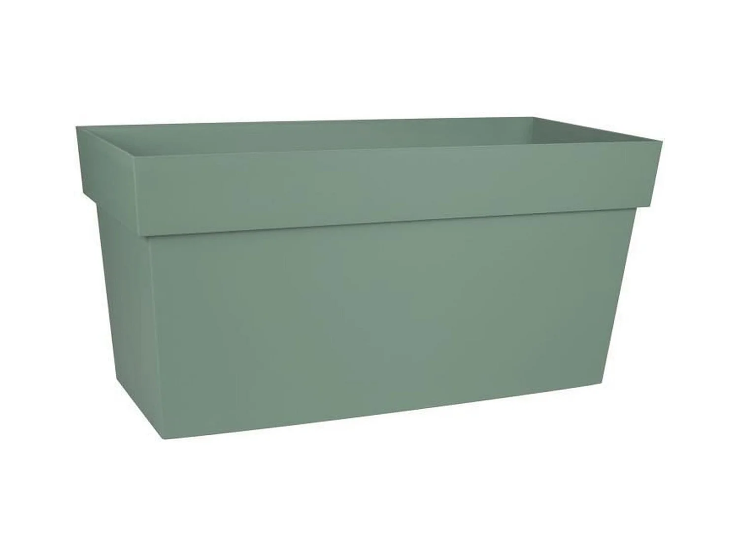 Muret 80 cm - Jardiniere à Roulettes - Volume 74 L- 79 x 35 x 39 cm - Vert laurier