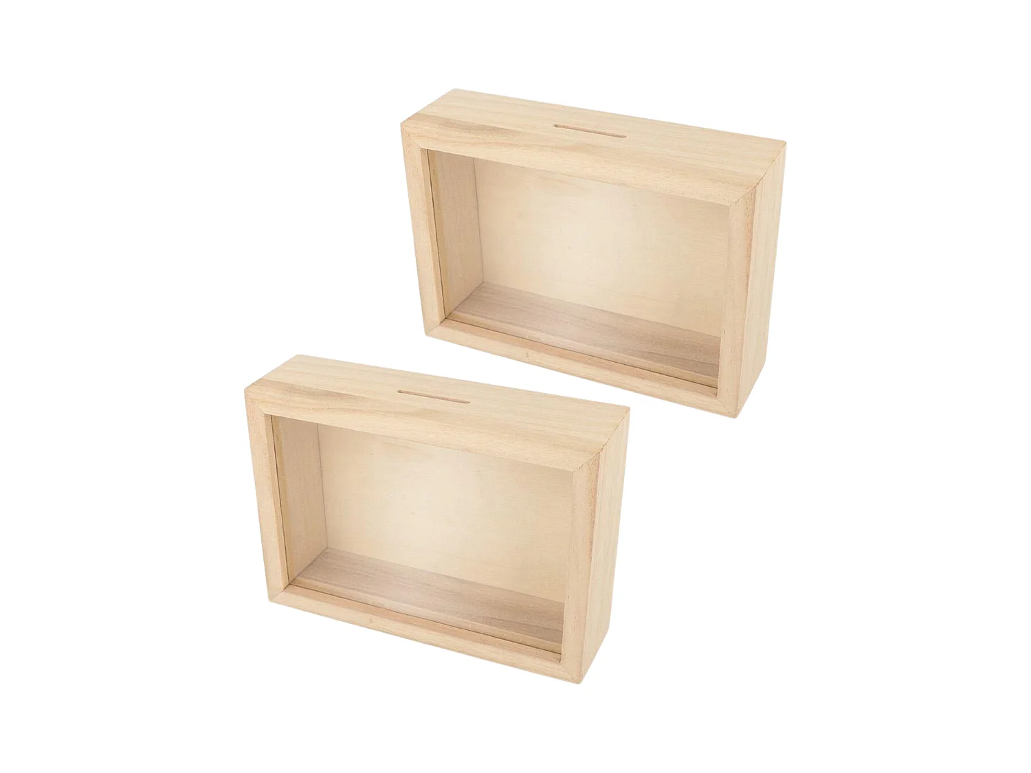 2 tirelires cadre en bois à customiser 12 x 17 cm