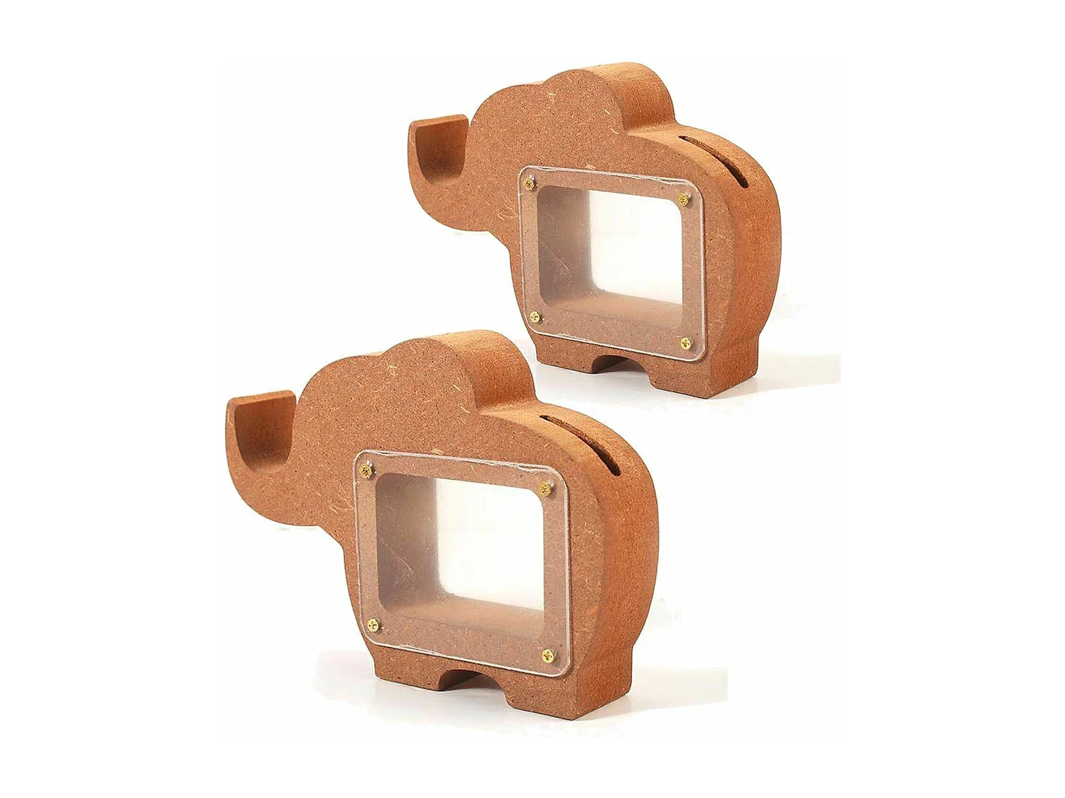 2 ElefantenSparschweine aus MDFHolz 15 x 11 x 3 cm