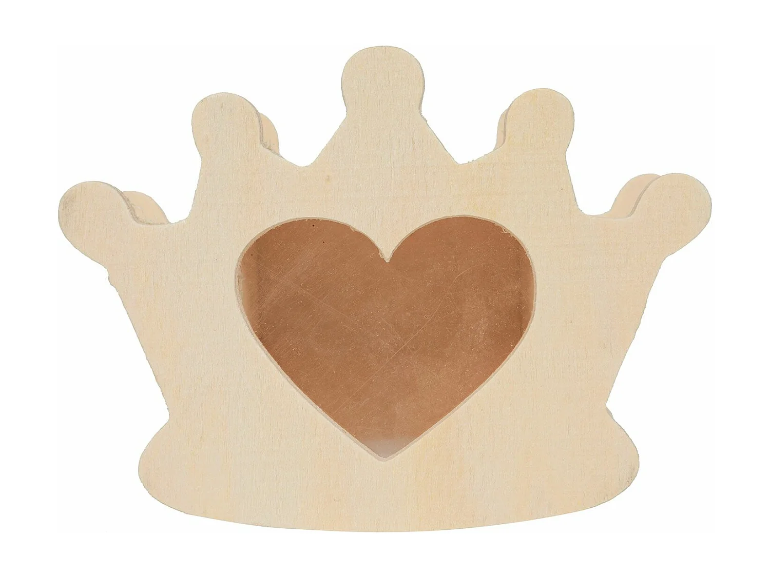 Spaarpot hartkroon 12 x 9 cm