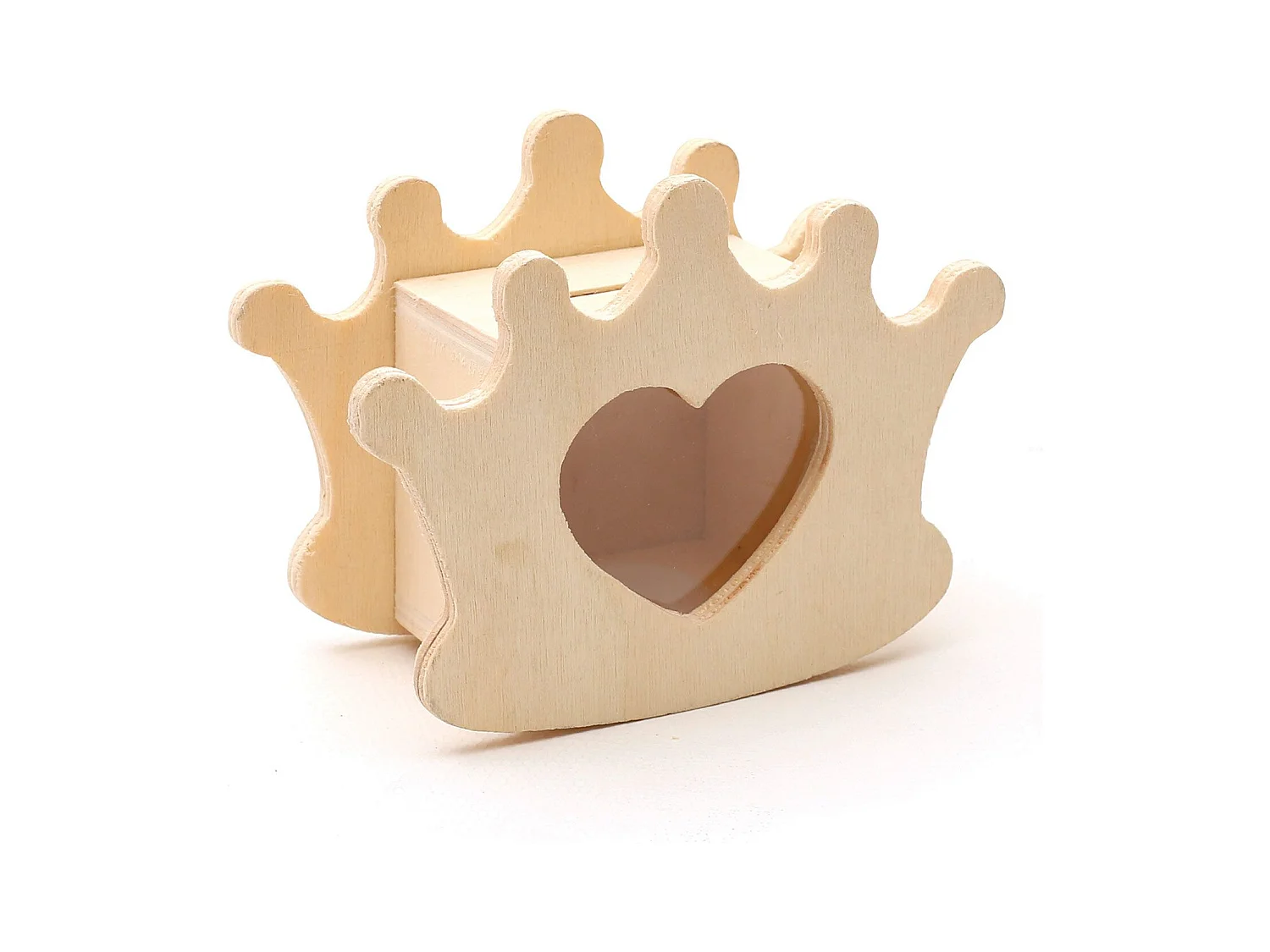 Tirelire couronne coeur 12 x 9 cm