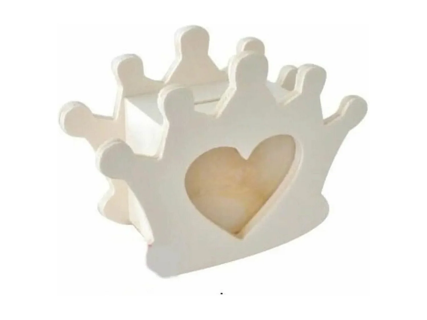 Tirelire couronne coeur 12 x 9 cm