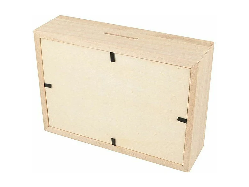 10 huchas con marco de madera para personalizar 12 x 17 cm