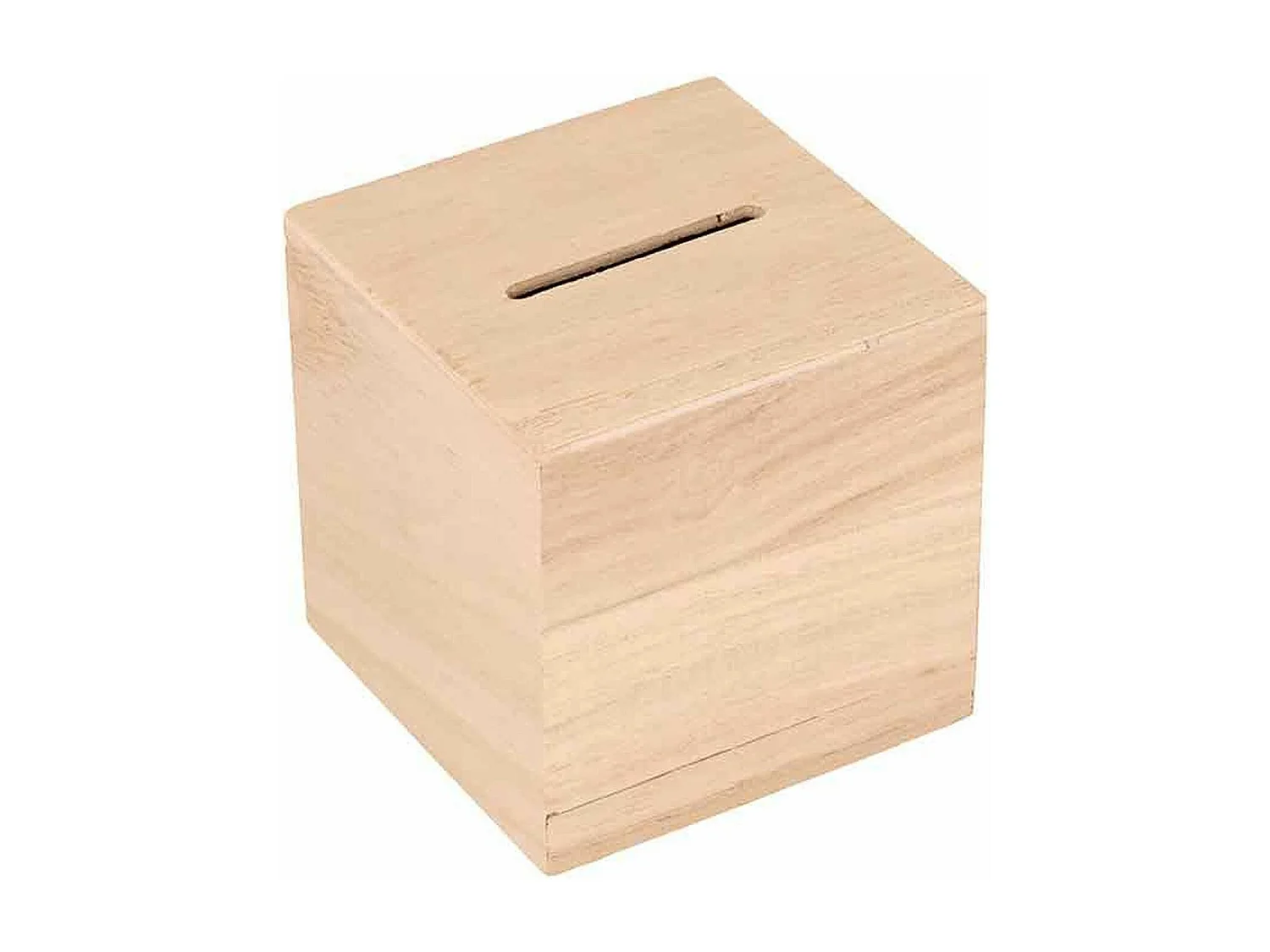 12 tirelires cubiques en bois 6 x 6 x 6 cm