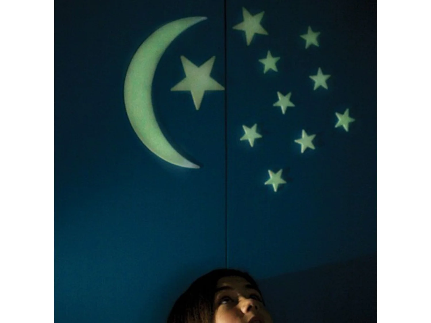 Lune et 12 étoiles phosphorescentes 4M