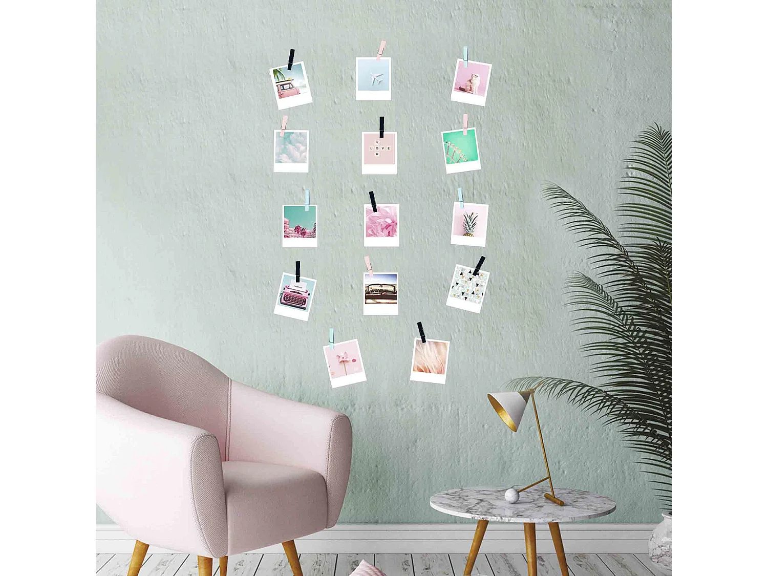 Sticker mural - Polaroids