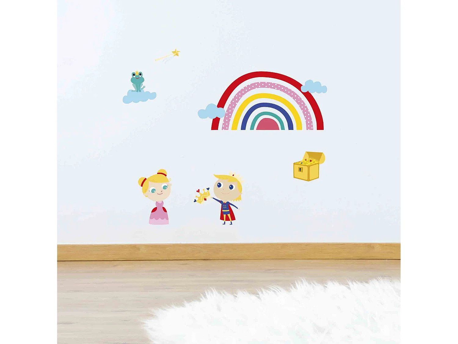 Muursticker - Prinses en Prins