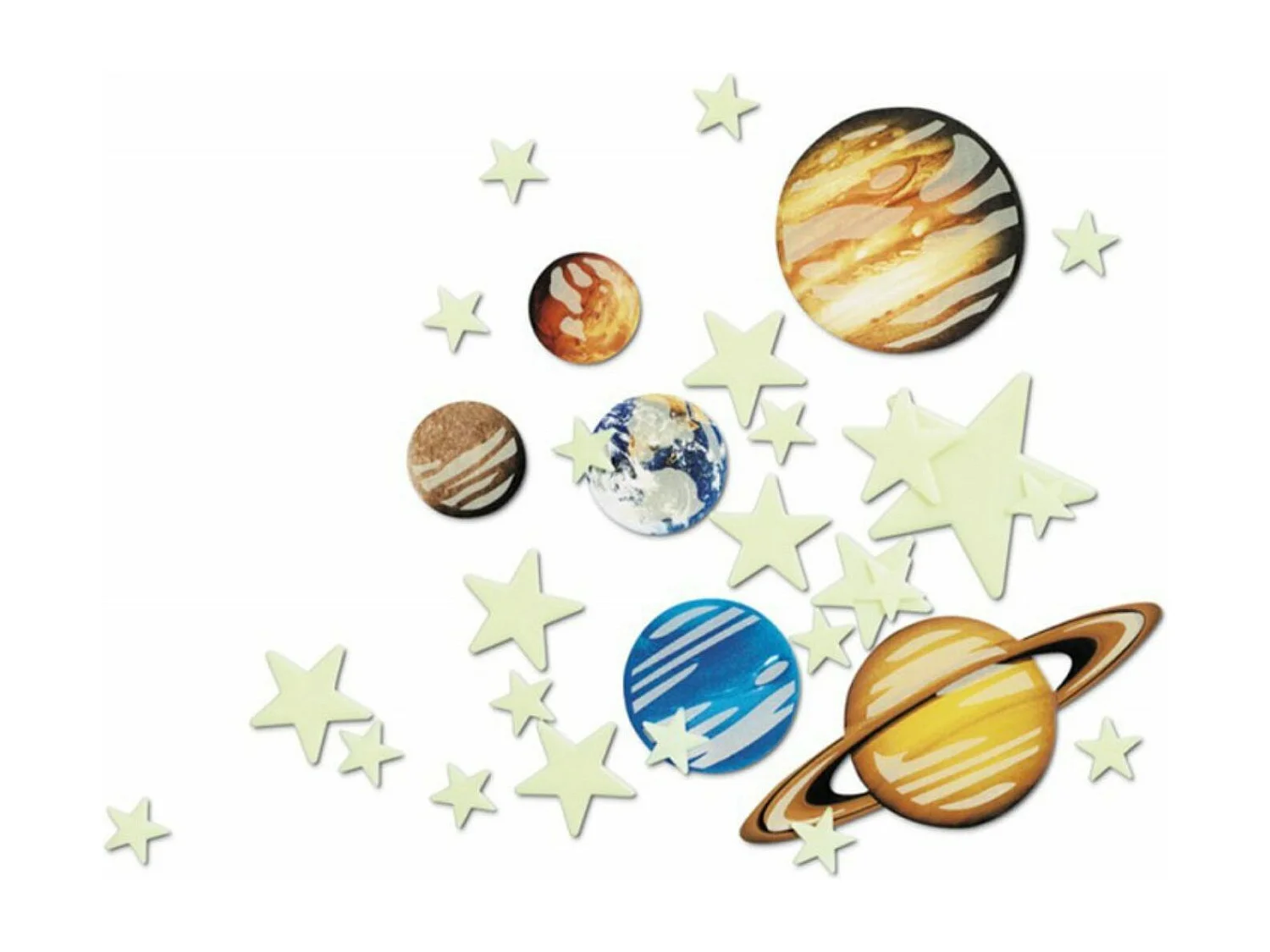 9 planètes et 20 étoiles phosphorescentes 4M