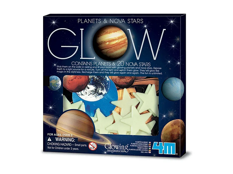 9 planeten en 10 fosforescerende sterren 4M