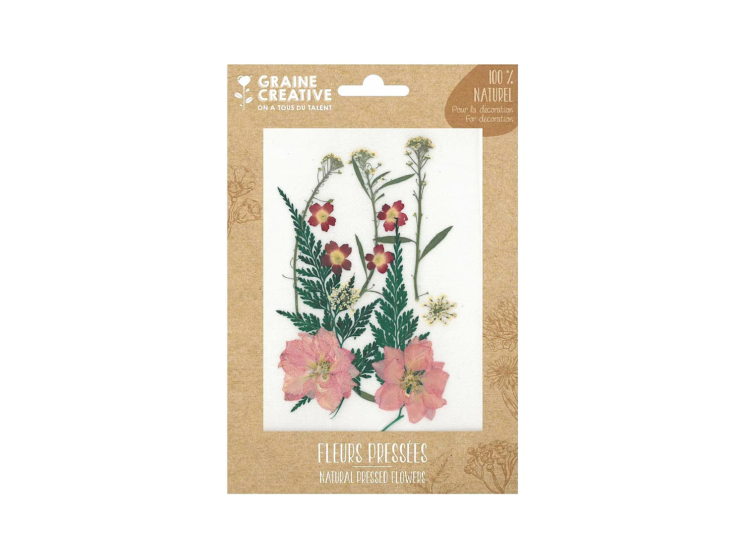 13 fleurs pressées - prairie rouge