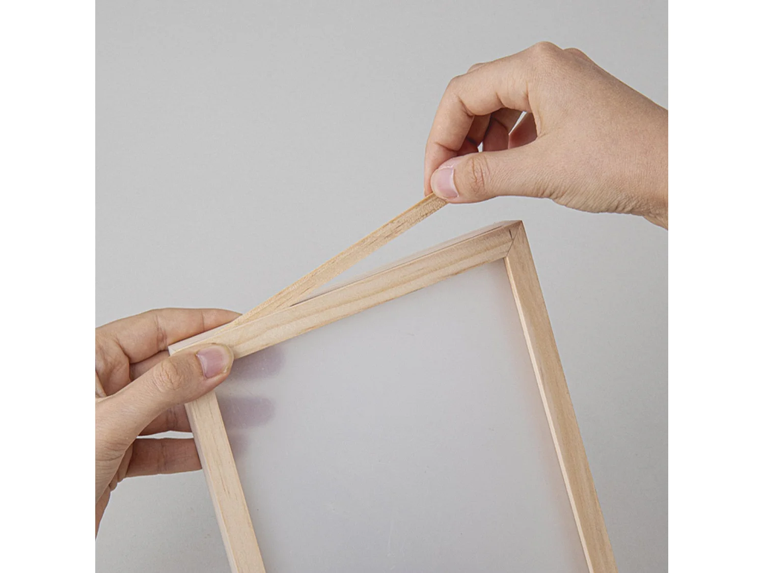 Kit cadre en bois avec fleurs séchées