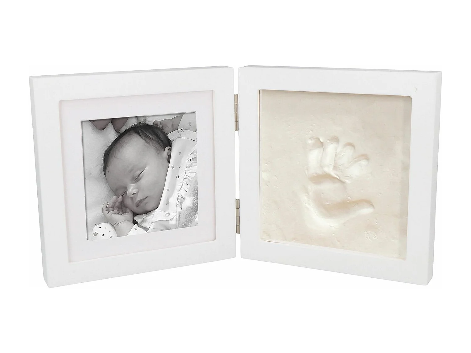 2 cadres photo et empreintes bébé