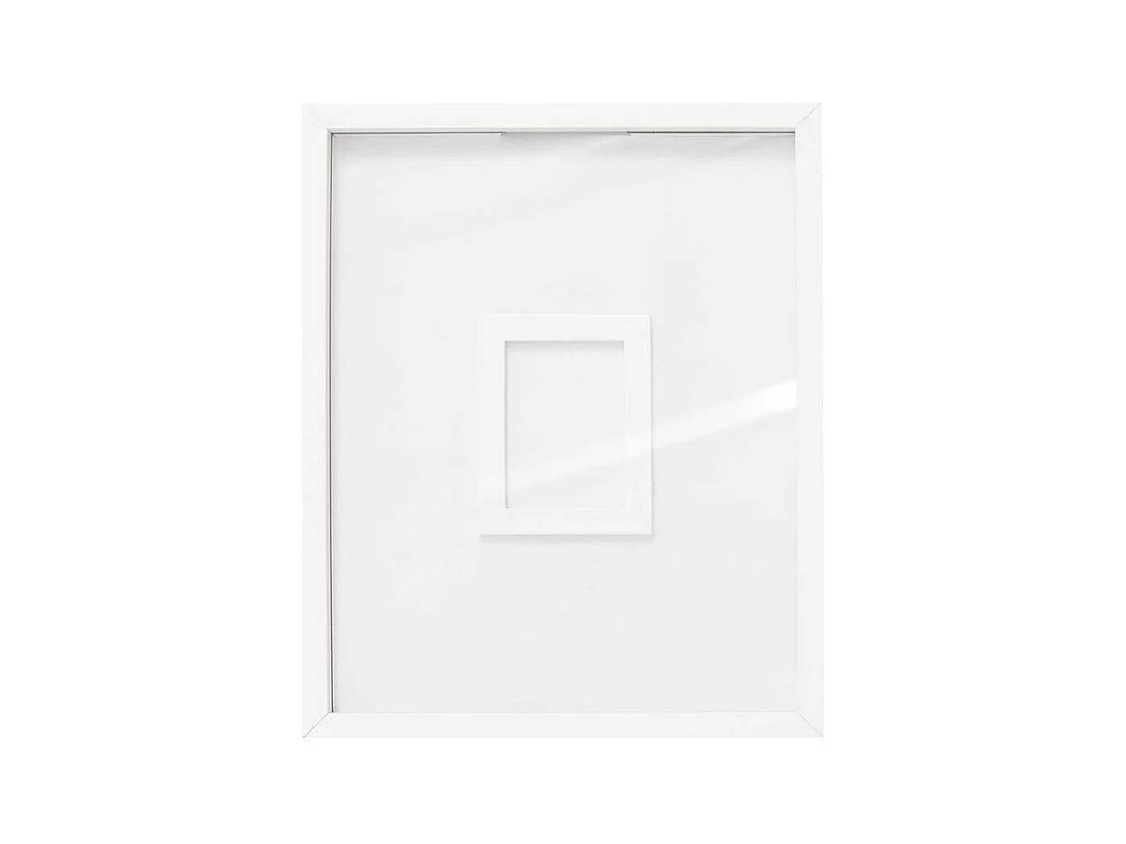 Livre d'or cadre bois blanc- 24 x 30 cm