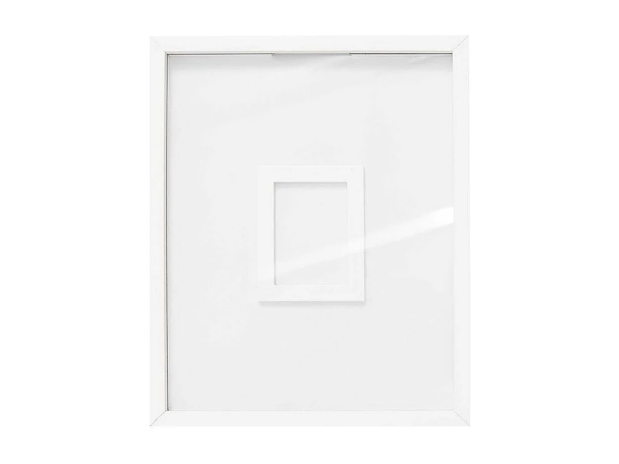 Livre d'or cadre bois blanc- 24 x 30 cm