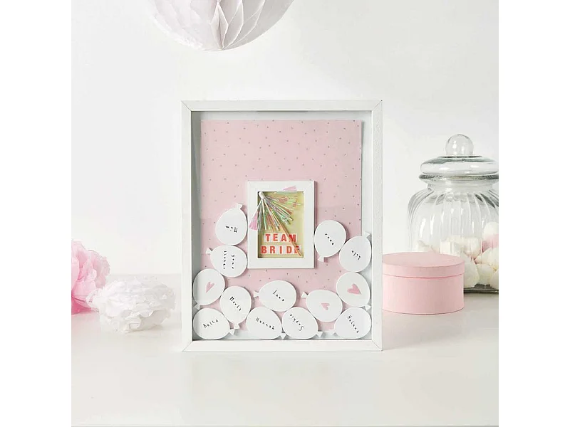 Livre d'or cadre bois blanc- 24 x 30 cm