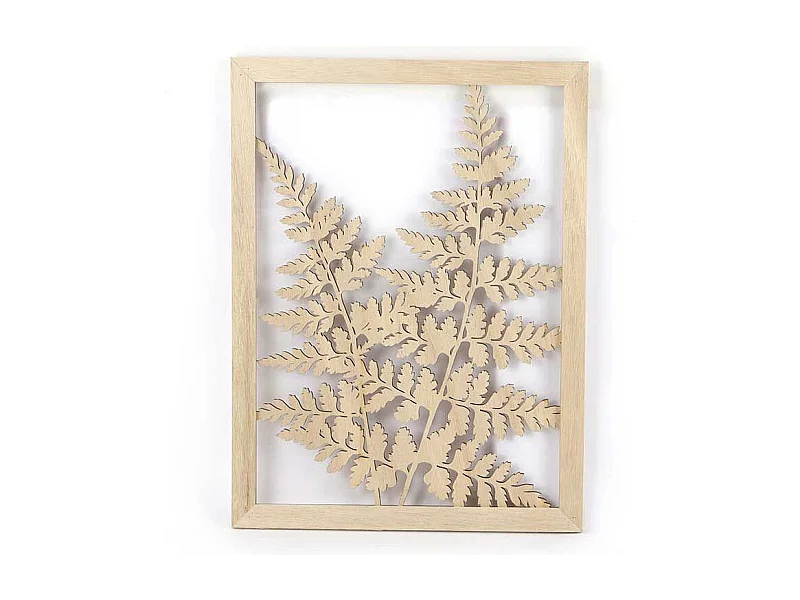 Cornice di legno traforata di felce 40 x 30 cm