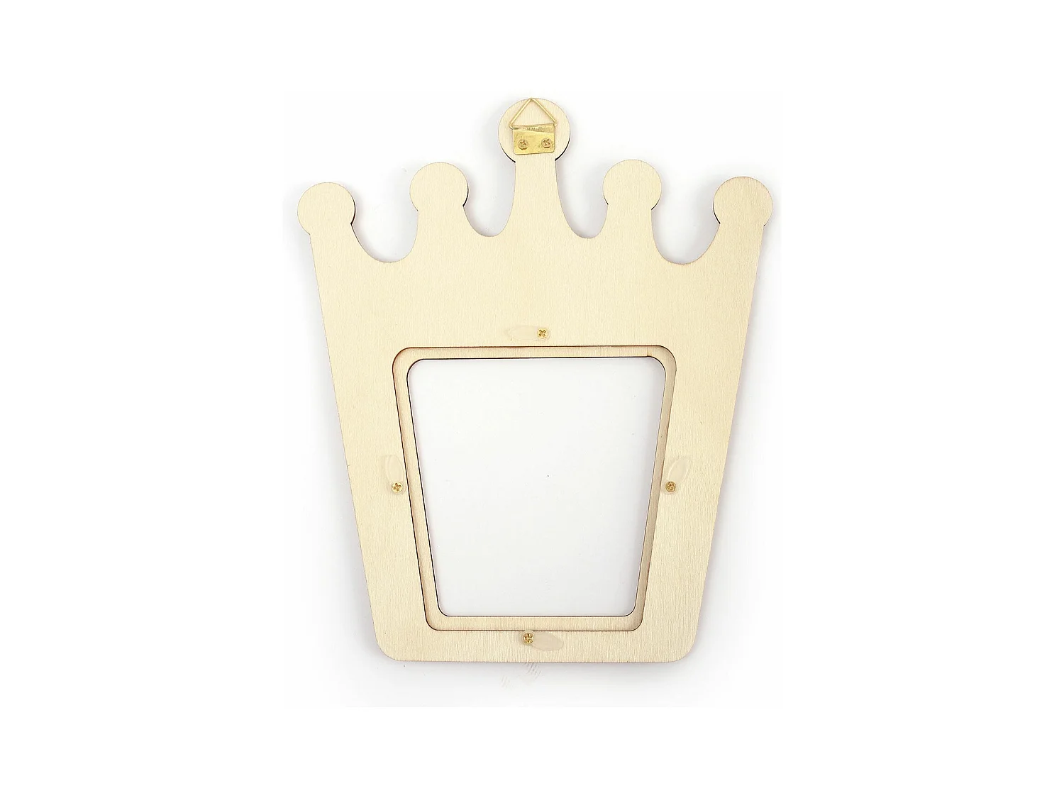 Cadre photo couronne en bois 21,5 x 18 cm