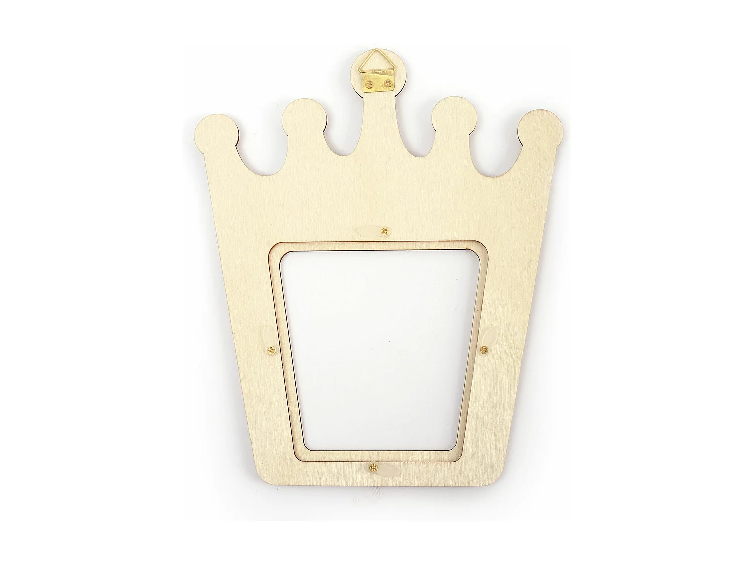 Cadre photo couronne en bois 21,5 x 18 cm