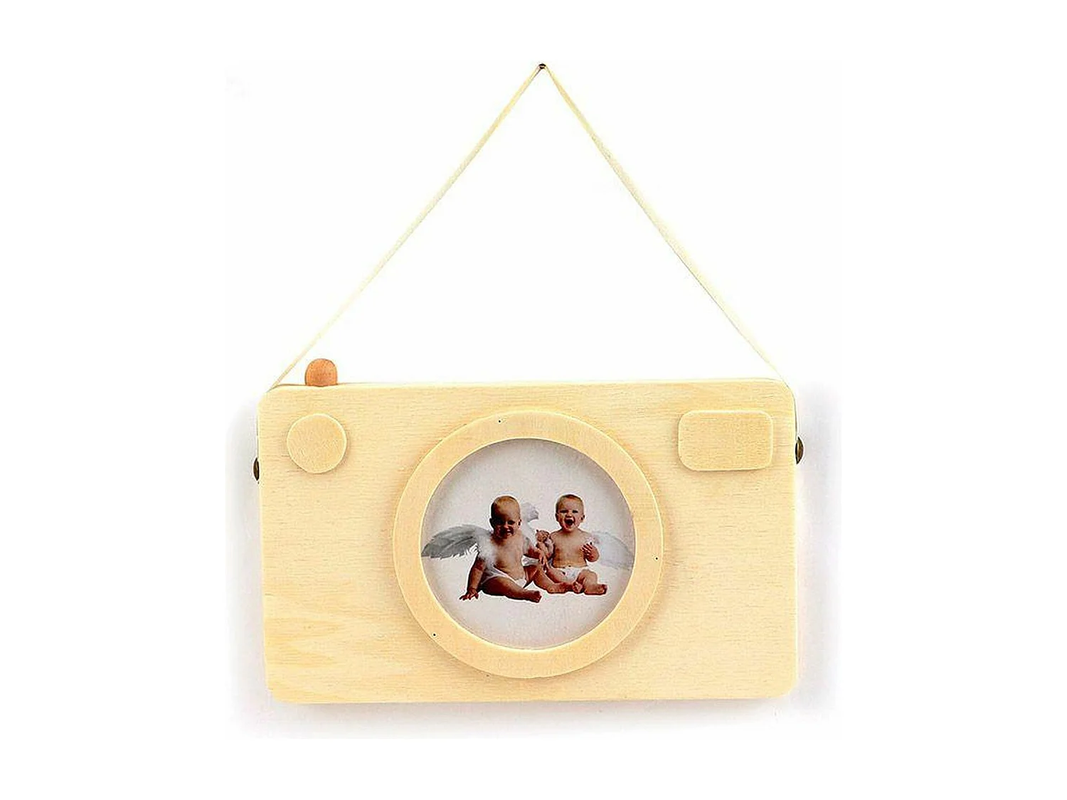 2 cadres photo en bois - Appareil photo Polaroïd 20 x 12 cm