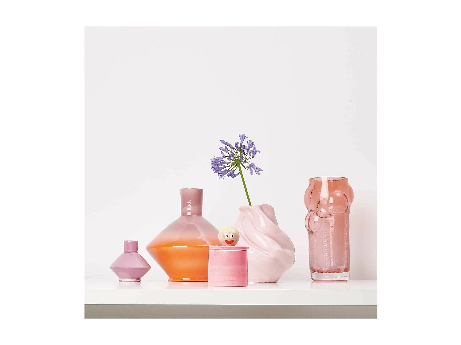 Pot et couvercle en céramique - visage - Eye Candy - 12 cm