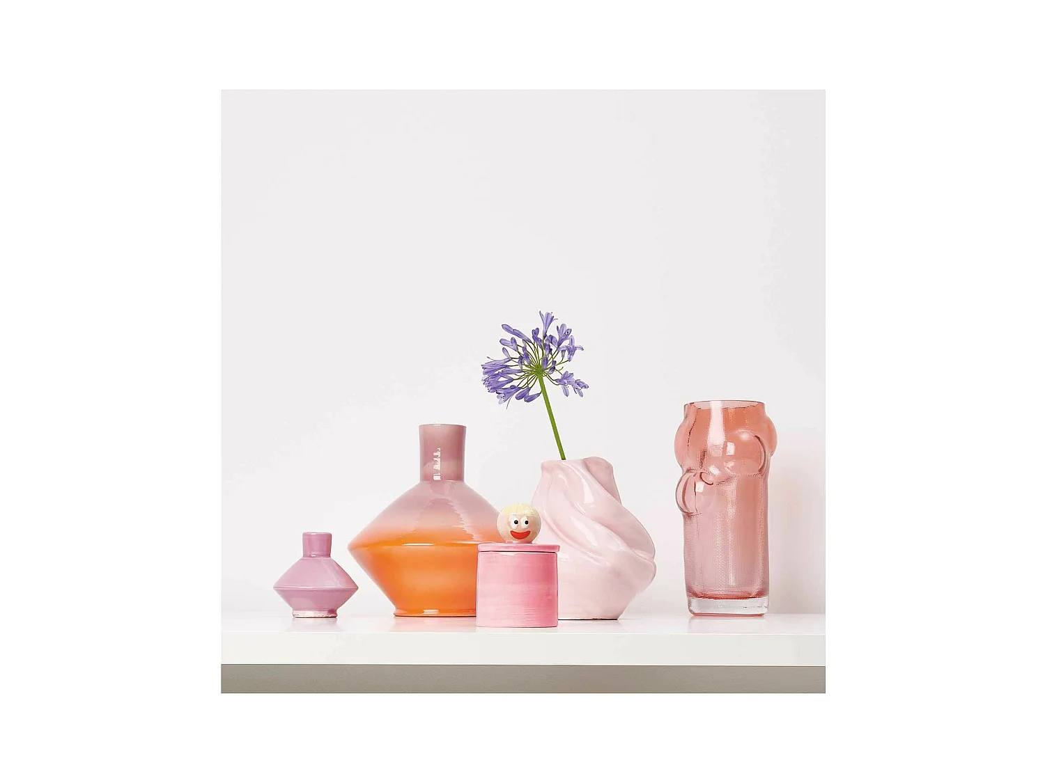 Pot et couvercle en céramique - visage - Eye Candy - 12 cm