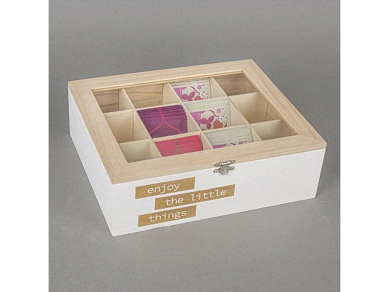 Scatola da tè in legno