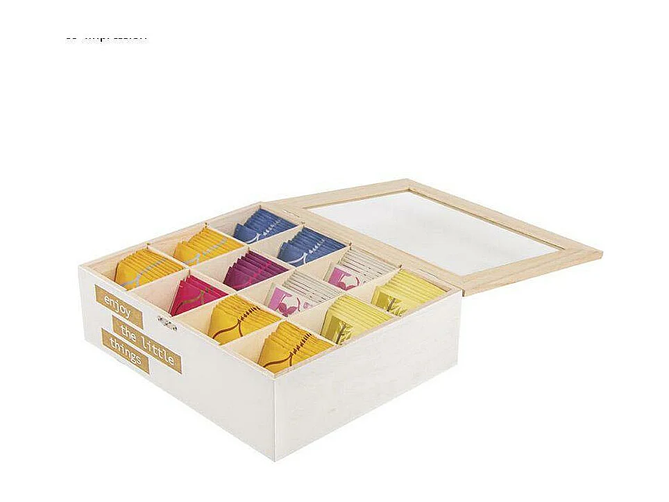 Scatola da tè in legno