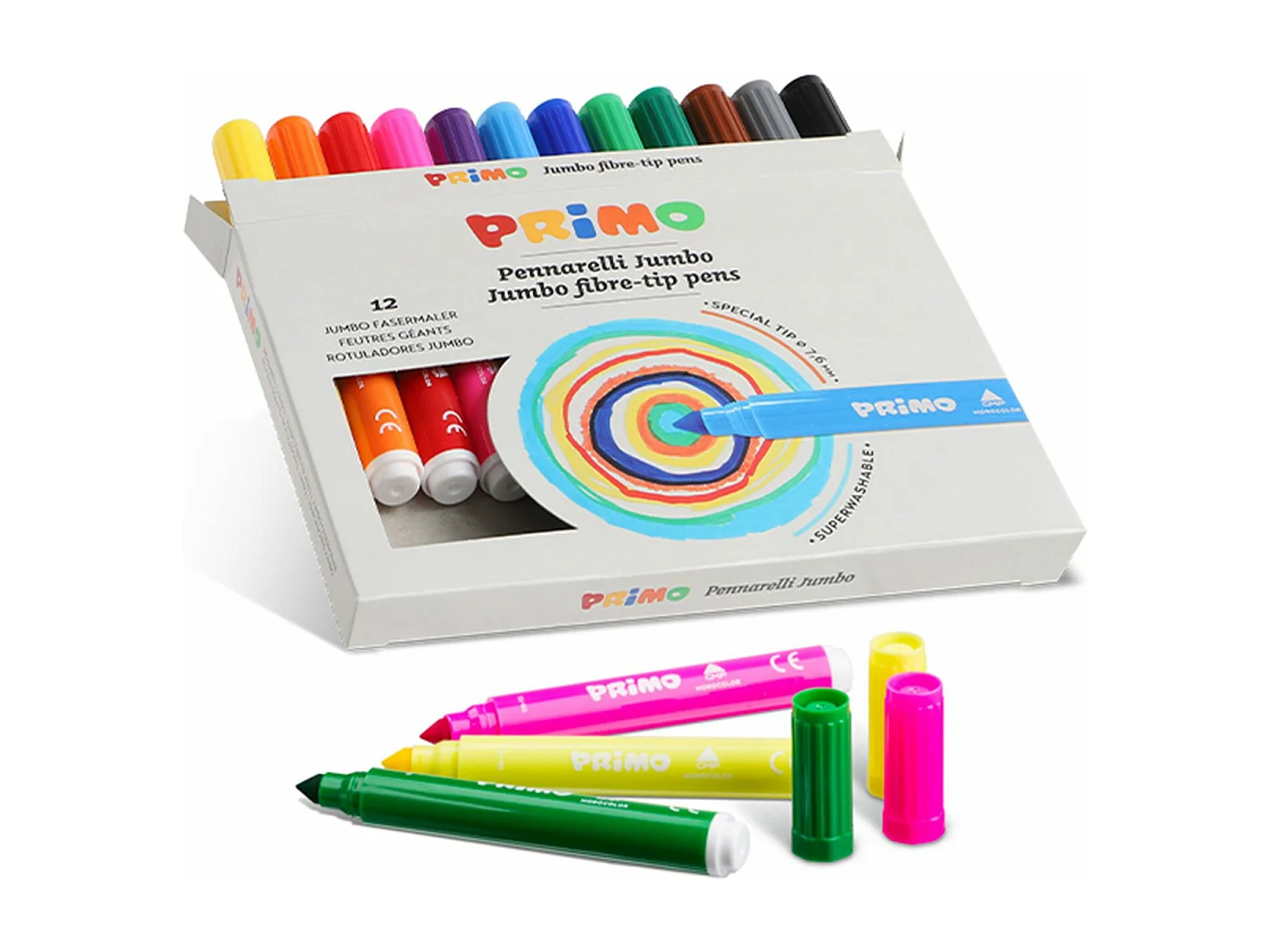 12 gros feutres 'jumbo'