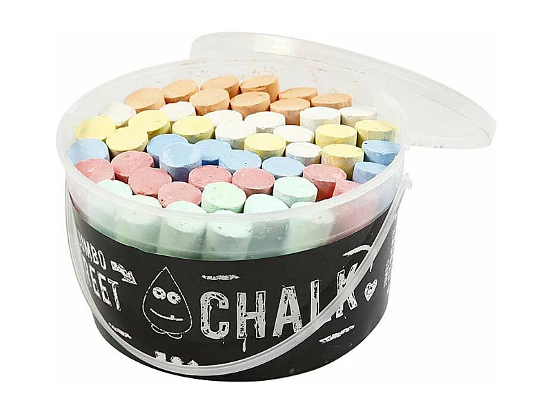 50 tizas grandes para piso - Colores surtidos