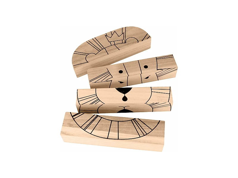 Stimmungspuzzle Löwe aus Holz