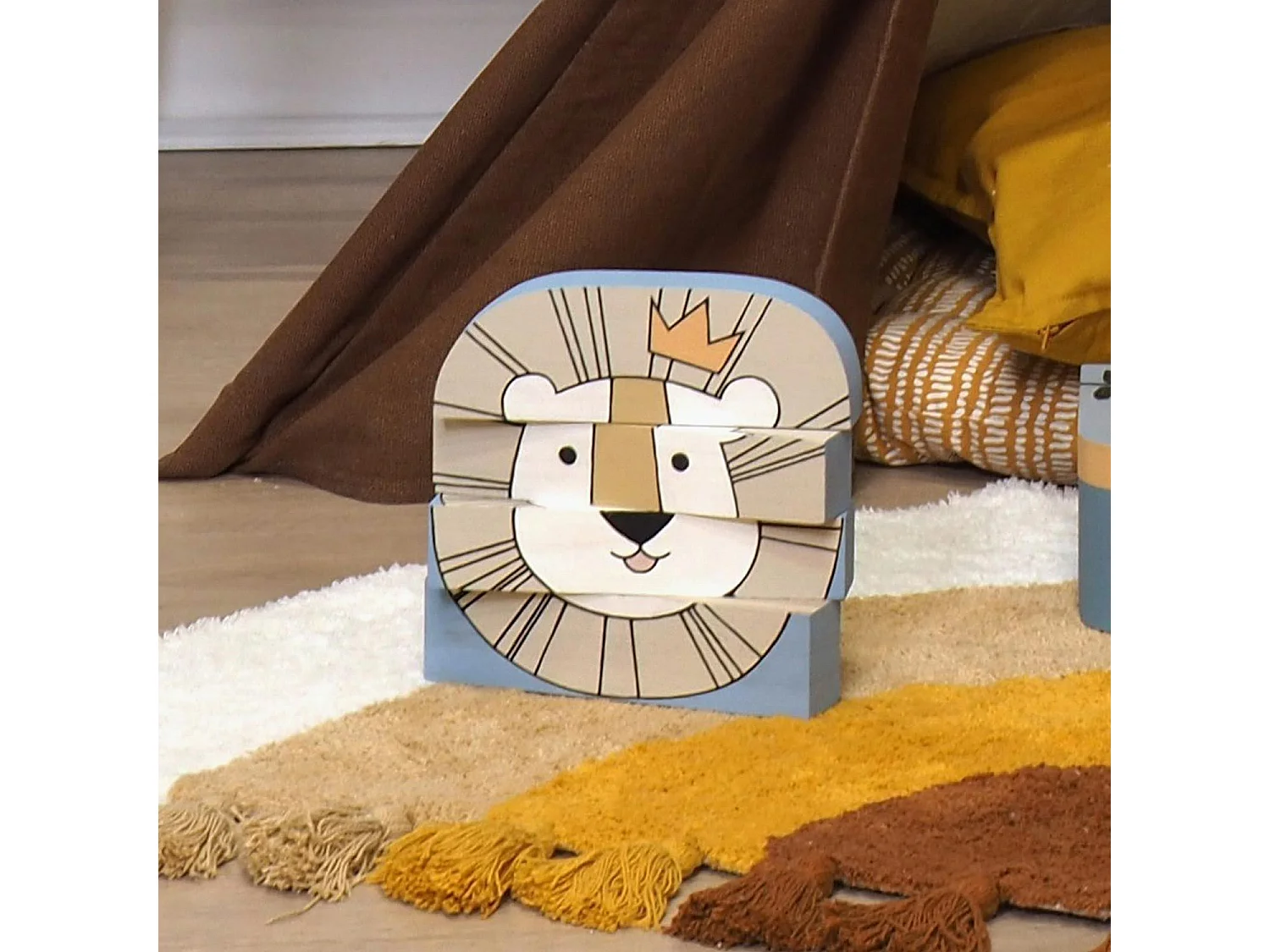 Puzzle humeurs lion en bois