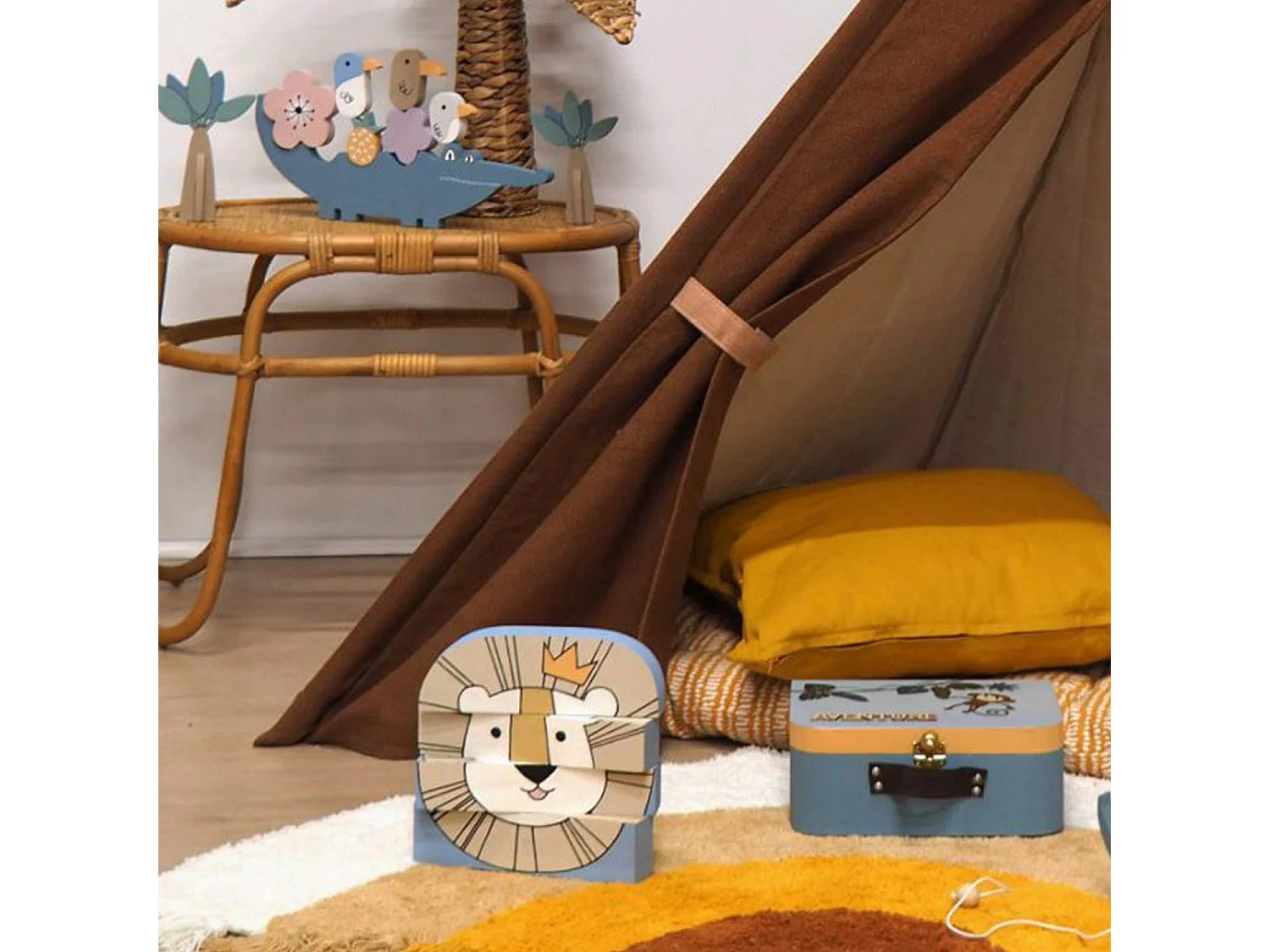 Puzzle humeurs lion en bois